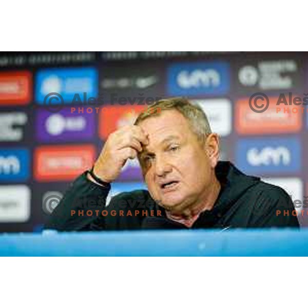 Matjaz Kek during press conference after FIFA World Cup 2026 Qualifying round match between Slovenia and Sweden at Stadium Stozice, Ljubljana, Slovenia on September 5, 2025