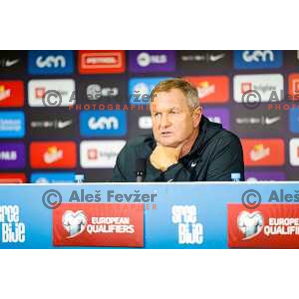Matjaz Kek during press conference after FIFA World Cup 2026 Qualifying round match between Slovenia and Sweden at Stadium Stozice, Ljubljana, Slovenia on September 5, 2025