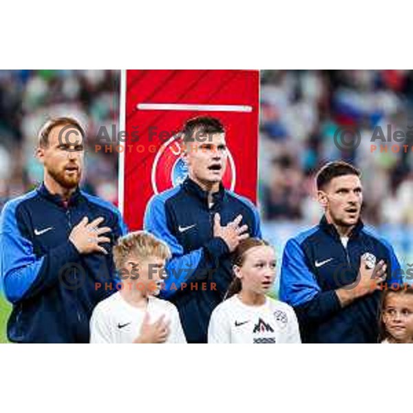 Jaka Bijol in action during FIFA World Cup 2026 Qualifying round match between Slovenia and Sweden at Stadium Stozice, Ljubljana, Slovenia on September 5, 2025
