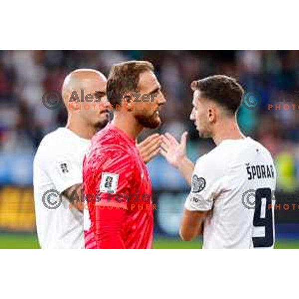 Jan Oblak in action during FIFA World Cup 2026 Qualifying round match between Slovenia and Sweden at Stadium Stozice, Ljubljana, Slovenia on September 5, 2025