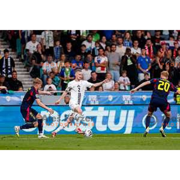 Zan Karnicnik in action during FIFA World Cup 2026 Qualifying round match between Slovenia and Sweden at Stadium Stozice, Ljubljana, Slovenia on September 5, 2025