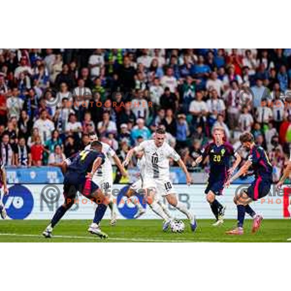 Timi Max Elsnik in action during FIFA World Cup 2026 Qualifying round match between Slovenia and Sweden at Stadium Stozice, Ljubljana, Slovenia on September 5, 2025