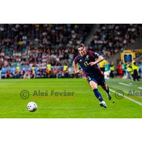 Viktor Gyokeres in action during FIFA World Cup 2026 Qualifying round match between Slovenia and Sweden at Stadium Stozice, Ljubljana, Slovenia on September 5, 2025