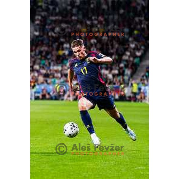 Viktor Gyokeres in action during FIFA World Cup 2026 Qualifying round match between Slovenia and Sweden at Stadium Stozice, Ljubljana, Slovenia on September 5, 2025