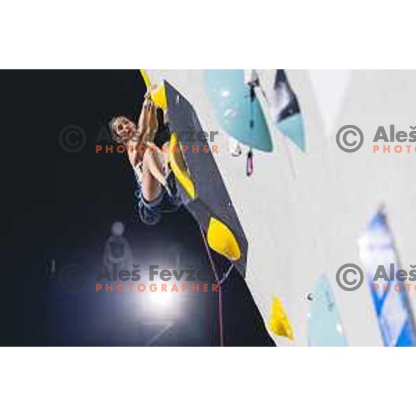 Lucka Rakovec in action during IFSC climbing World Cup competiton in Koper, Slovenia on September 6, 2025