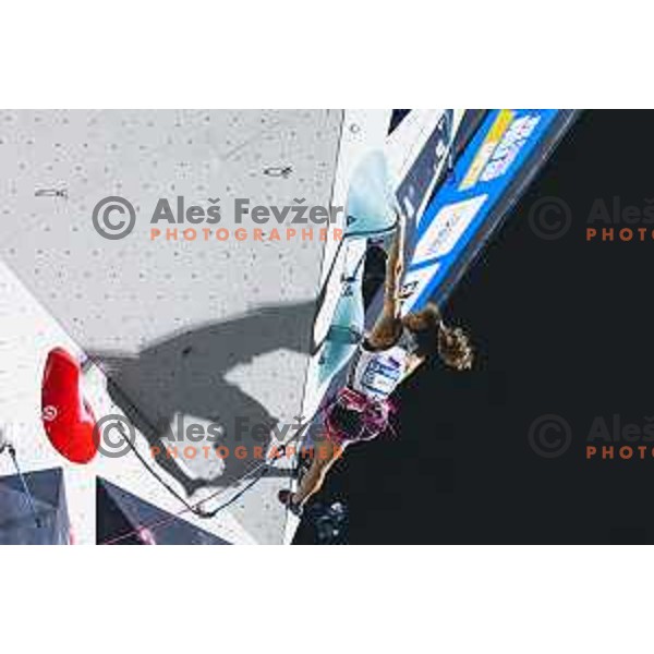 during IFSC climbing World Cup competiton in Koper, Slovenia on September 6, 2025