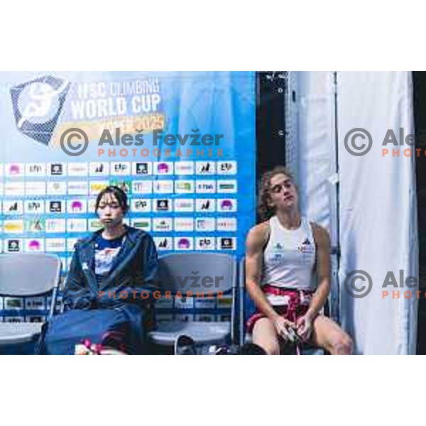 during IFSC climbing World Cup competiton in Koper, Slovenia on September 6, 2025