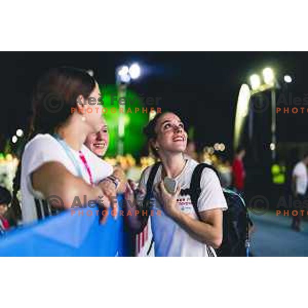 during IFSC climbing World Cup competiton in Koper, Slovenia on September 6, 2025