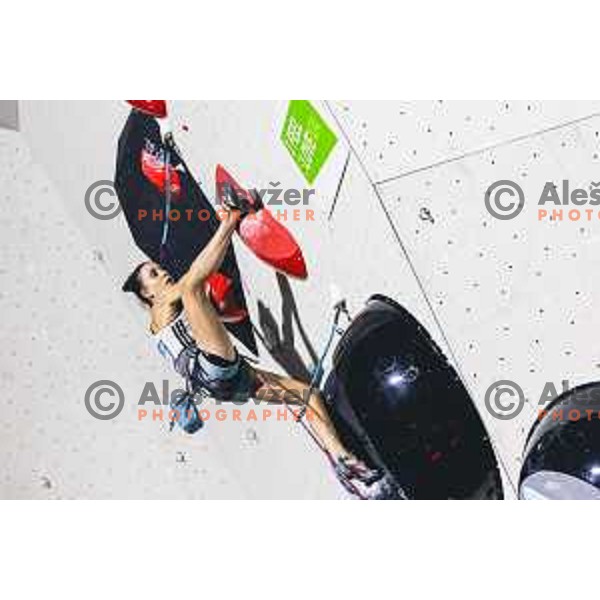 during IFSC climbing World Cup competiton in Koper, Slovenia on September 6, 2025