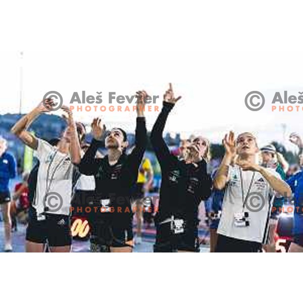 Janja Garnbret in action during IFSC climbing World Cup competiton in Koper, Slovenia on September 6, 2025