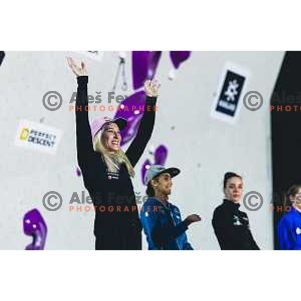 Janja Garnbret during IFSC climbing World Cup competiton in Koper, Slovenia on September 6, 2025. Photo: Grega Valancic
