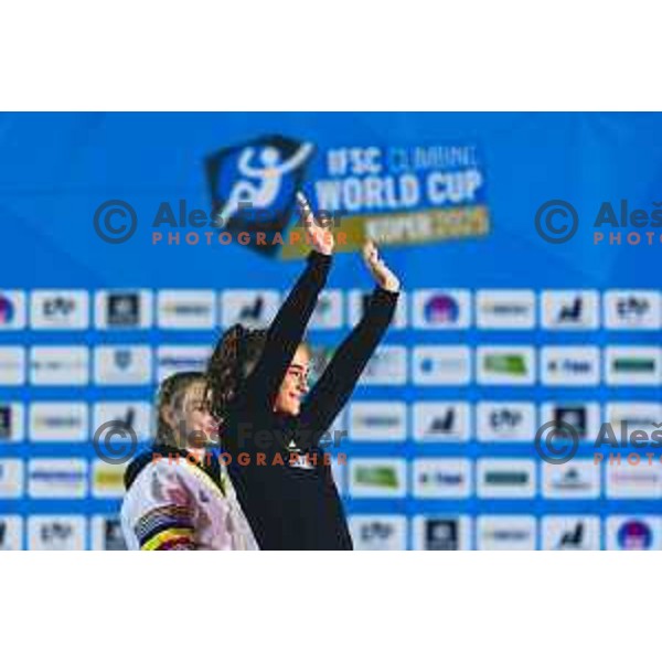 Lucija Tarkus during IFSC climbing World Cup competiton in Koper, Slovenia on September 6, 2025. Photo: Grega Valancic