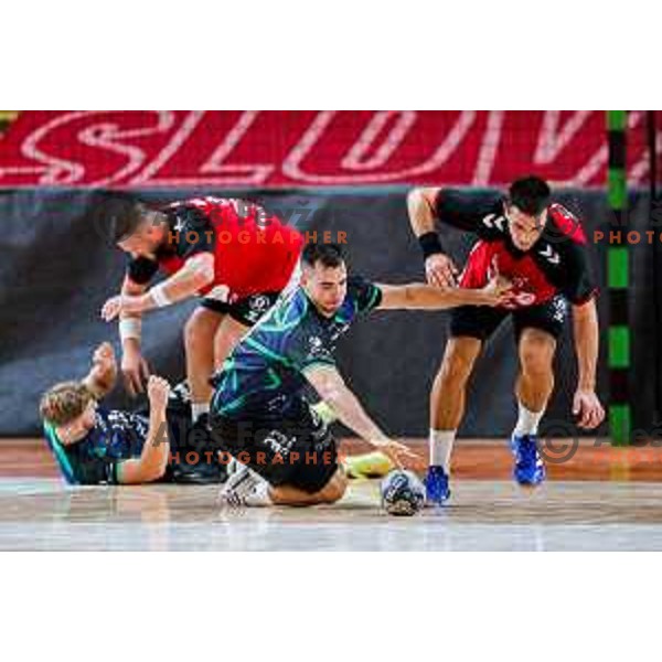 of NLB League 2025/2026 handball match between LL Grosist Slovan and Trimo Trebnje in Kodeljevo Hall, Ljubljana, Slovenia on September 5, 2025