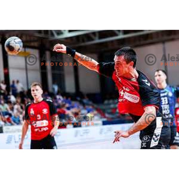 of NLB League 2025/2026 handball match between LL Grosist Slovan and Trimo Trebnje in Kodeljevo Hall, Ljubljana, Slovenia on September 5, 2025