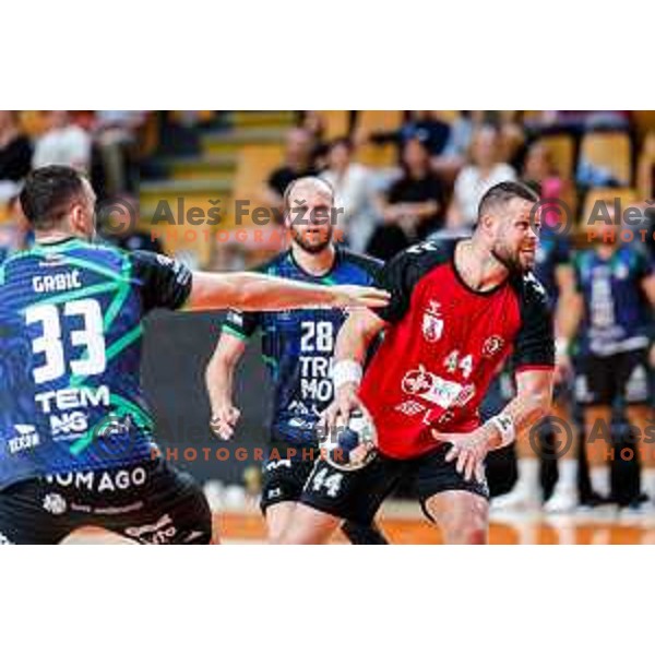 of NLB League 2025/2026 handball match between LL Grosist Slovan and Trimo Trebnje in Kodeljevo Hall, Ljubljana, Slovenia on September 5, 2025
