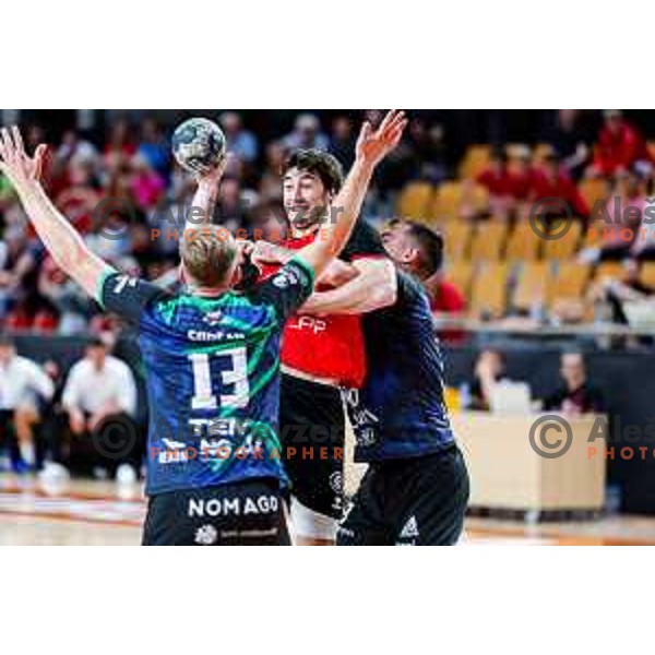 of NLB League 2025/2026 handball match between LL Grosist Slovan and Trimo Trebnje in Kodeljevo Hall, Ljubljana, Slovenia on September 5, 2025
