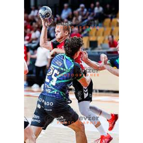 of NLB League 2025/2026 handball match between LL Grosist Slovan and Trimo Trebnje in Kodeljevo Hall, Ljubljana, Slovenia on September 5, 2025