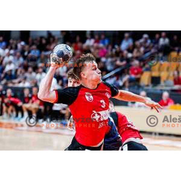 of NLB League 2025/2026 handball match between LL Grosist Slovan and Trimo Trebnje in Kodeljevo Hall, Ljubljana, Slovenia on September 5, 2025