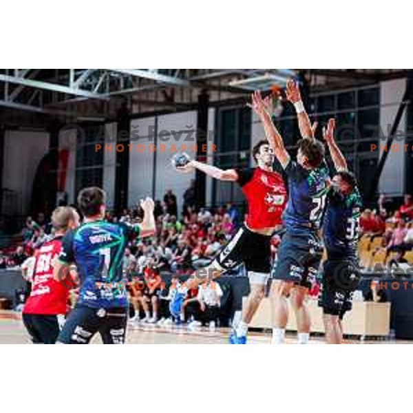 of NLB League 2025/2026 handball match between LL Grosist Slovan and Trimo Trebnje in Kodeljevo Hall, Ljubljana, Slovenia on September 5, 2025