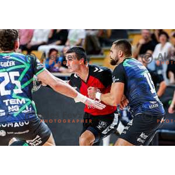 of NLB League 2025/2026 handball match between LL Grosist Slovan and Trimo Trebnje in Kodeljevo Hall, Ljubljana, Slovenia on September 5, 2025