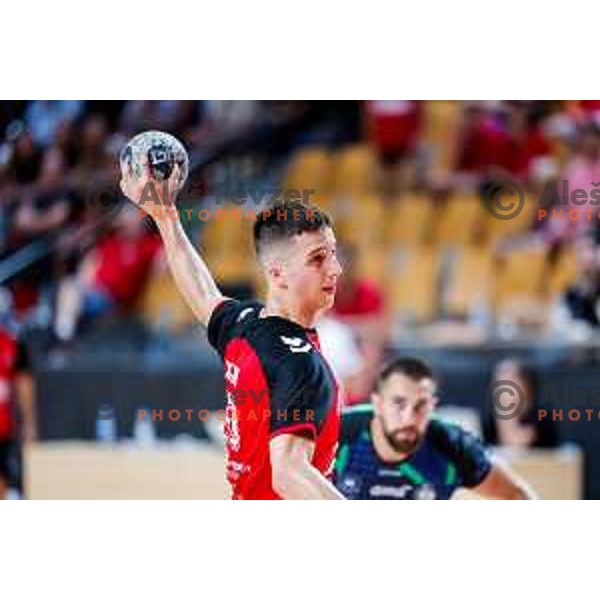 of NLB League 2025/2026 handball match between LL Grosist Slovan and Trimo Trebnje in Kodeljevo Hall, Ljubljana, Slovenia on September 5, 2025