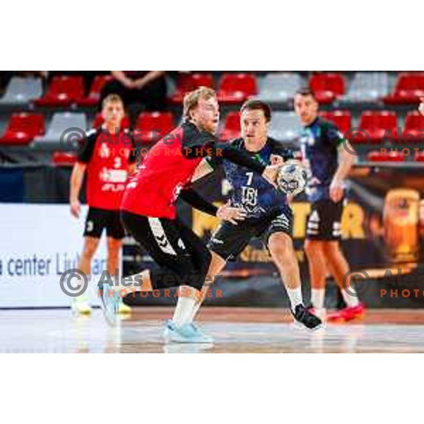 of NLB League 2025/2026 handball match between LL Grosist Slovan and Trimo Trebnje in Kodeljevo Hall, Ljubljana, Slovenia on September 5, 2025