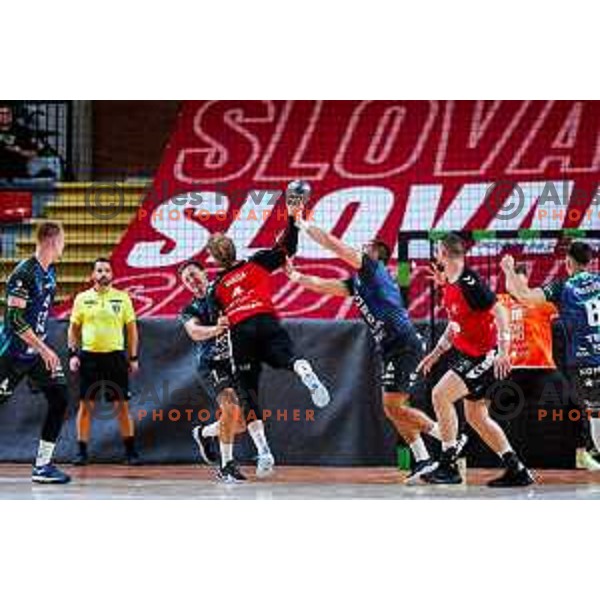 of NLB League 2025/2026 handball match between LL Grosist Slovan and Trimo Trebnje in Kodeljevo Hall, Ljubljana, Slovenia on September 5, 2025