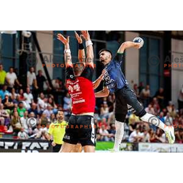 of NLB League 2025/2026 handball match between LL Grosist Slovan and Trimo Trebnje in Kodeljevo Hall, Ljubljana, Slovenia on September 5, 2025