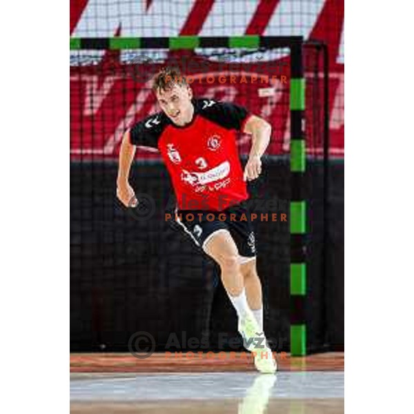 of NLB League 2025/2026 handball match between LL Grosist Slovan and Trimo Trebnje in Kodeljevo Hall, Ljubljana, Slovenia on September 5, 2025