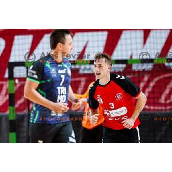 of NLB League 2025/2026 handball match between LL Grosist Slovan and Trimo Trebnje in Kodeljevo Hall, Ljubljana, Slovenia on September 5, 2025