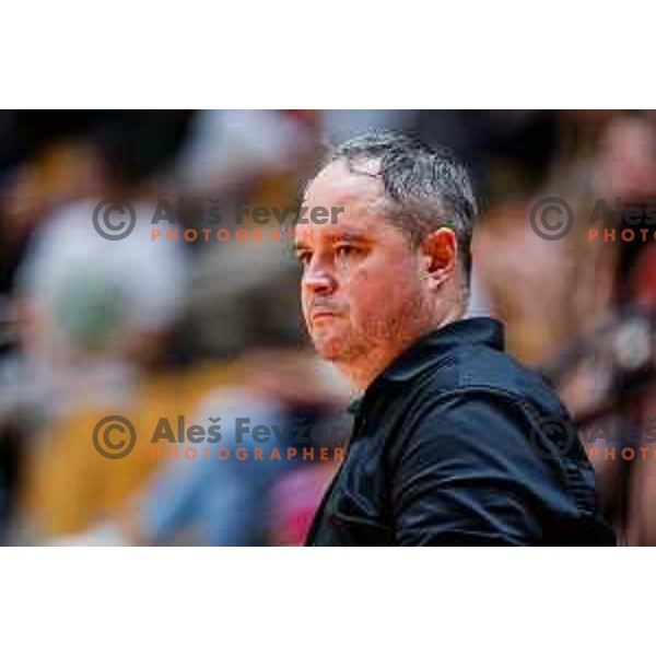 Branko Tamse, head coach of Trimo Trebnje during NLB League 2025/2026 handball match between LL Grosist Slovan and Trimo Trebnje in Kodeljevo Hall, Ljubljana