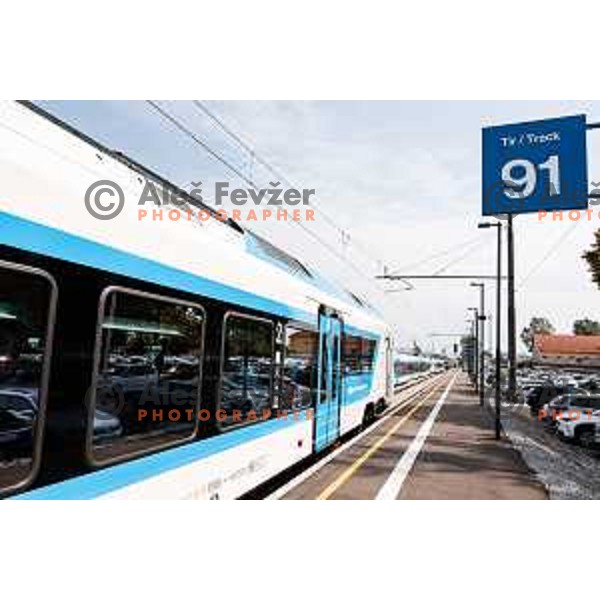 of HK SZ Olimpija during press conference at Track 91 of Ljubljana Railway Station, Slovenia on September 9, 2025