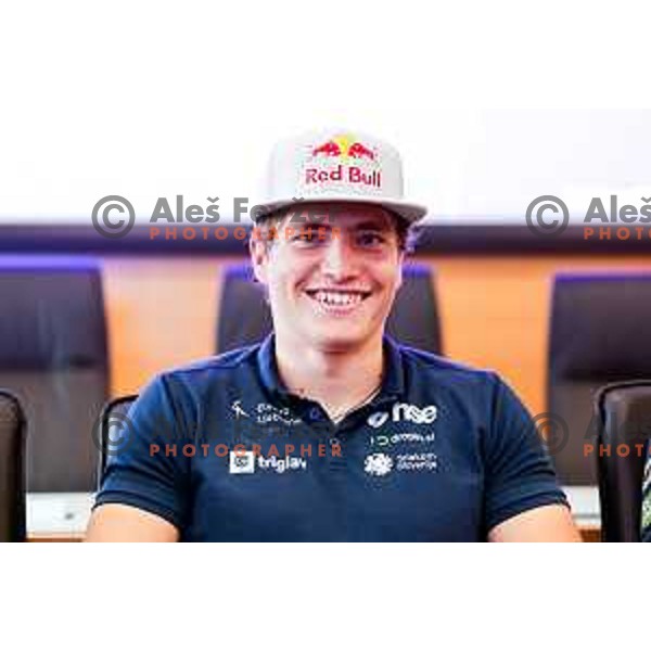 Ziga Lin Hocevar during press conference of Slovenia Kayak & Canoe Federation in Ljubljana, Slovenia on September 9, 2025