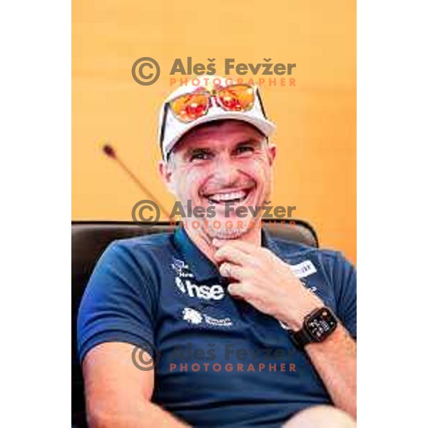 Peter Kauzer during press conference of Slovenia Kayak & Canoe Federation in Ljubljana, Slovenia on September 9, 2025