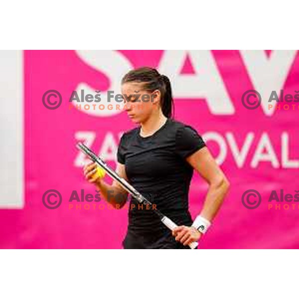 Maja Chwalinska (POL) competes at Zavarovalnica Sava, WTA 125, Ljubljana, Slovenia on September 11, 2025