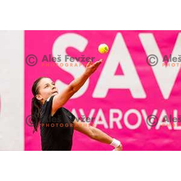 Maja Chwalinska (POL) competes at Zavarovalnica Sava, WTA 125, Ljubljana, Slovenia on September 11, 2025