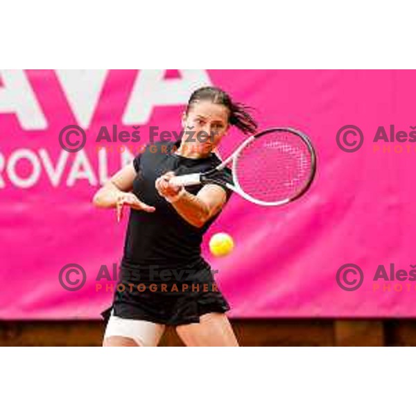 Maja Chwalinska (POL) competes at Zavarovalnica Sava, WTA 125, Ljubljana, Slovenia on September 11, 2025