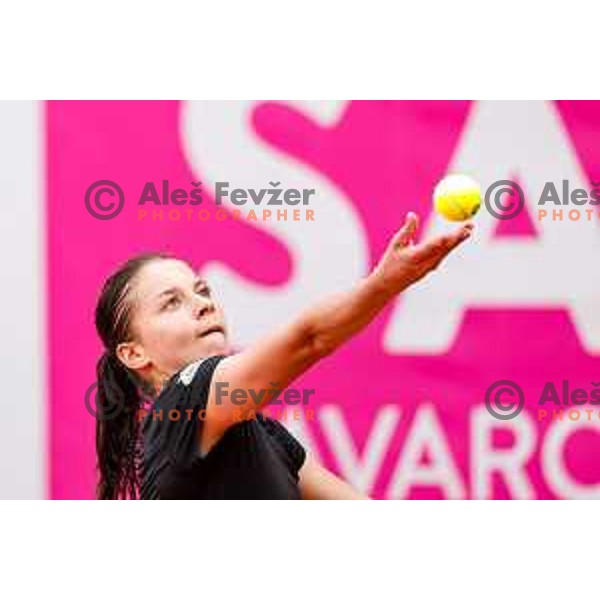Maja Chwalinska (POL) competes at Zavarovalnica Sava, WTA 125, Ljubljana, Slovenia on September 11, 2025