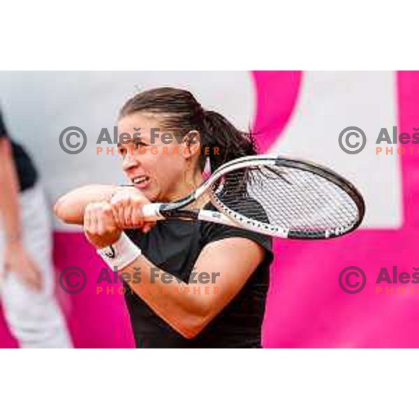 Maja Chwalinska (POL) competes at Zavarovalnica Sava, WTA 125, Ljubljana, Slovenia on September 11, 2025