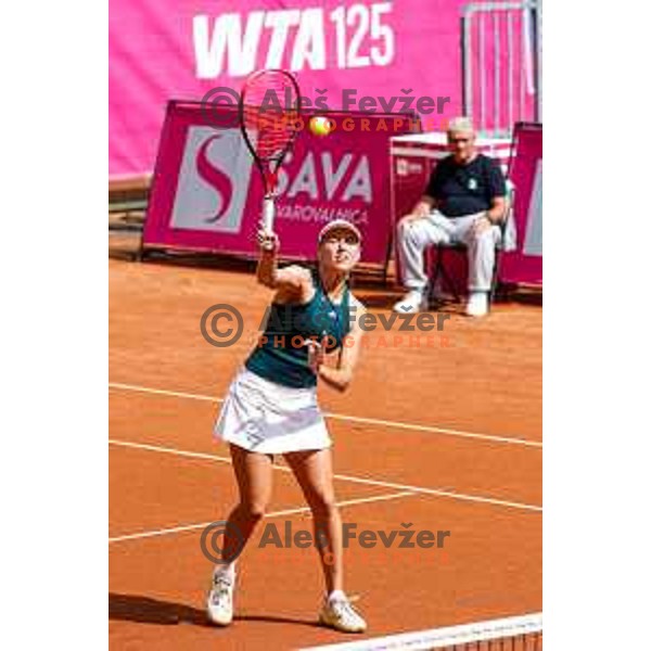 Kaja Juvan (SLO) competes at Zavarovalnica Sava, WTA 125, Ljubljana, Slovenia on September 11, 2025
