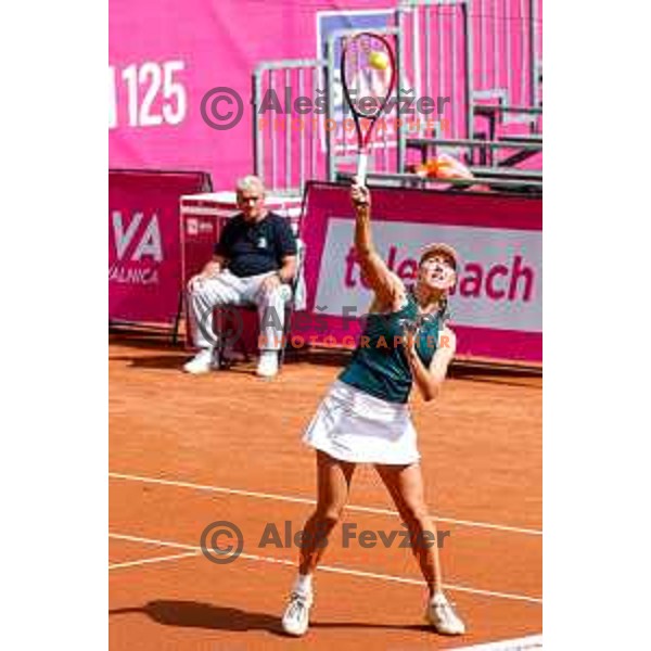 Kaja Juvan (SLO) competes at Zavarovalnica Sava, WTA 125, Ljubljana, Slovenia on September 11, 2025
