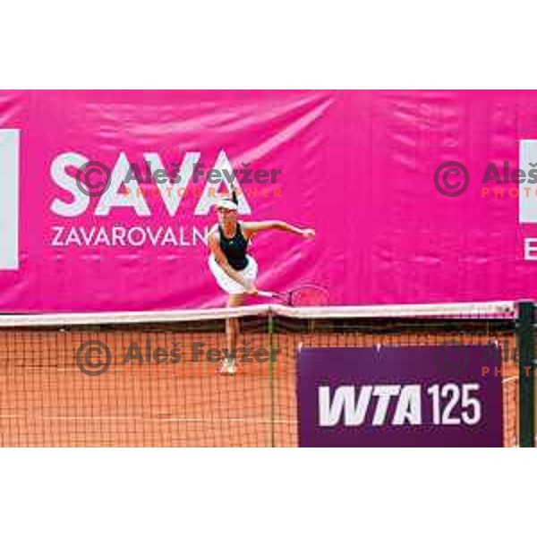Kaja Juvan (SLO) competes at Zavarovalnica Sava, WTA 125, Ljubljana, Slovenia on September 11, 2025