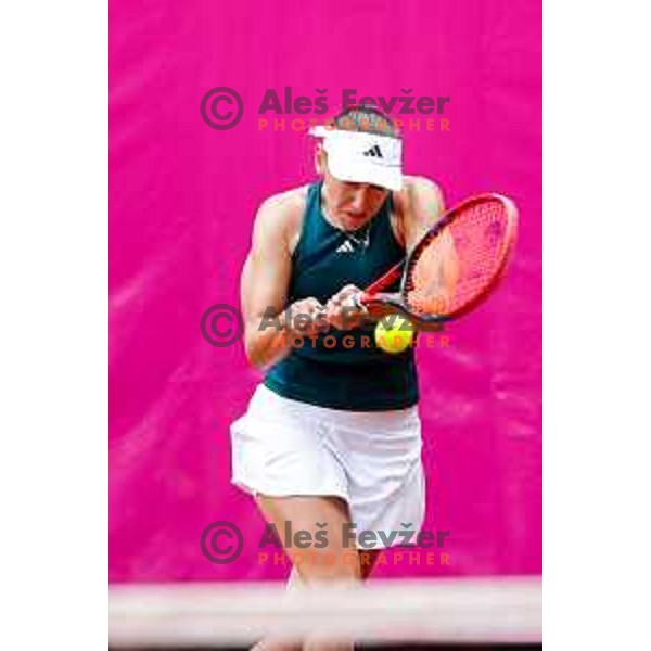 Kaja Juvan (SLO) competes at Zavarovalnica Sava, WTA 125, Ljubljana, Slovenia on September 11, 2025