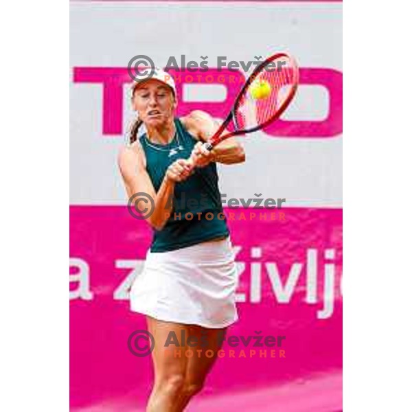 Kaja Juvan (SLO) competes at Zavarovalnica Sava, WTA 125, Ljubljana, Slovenia on September 11, 2025