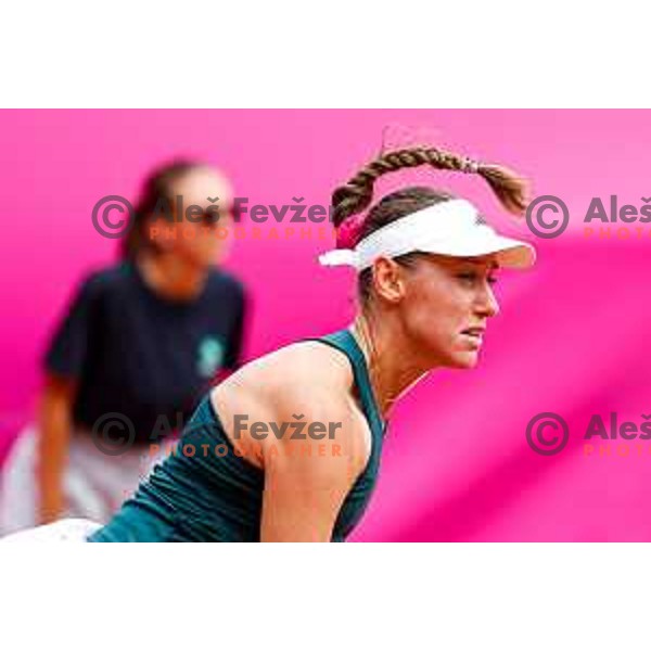 Kaja Juvan (SLO) competes at Zavarovalnica Sava, WTA 125, Ljubljana, Slovenia on September 11, 2025