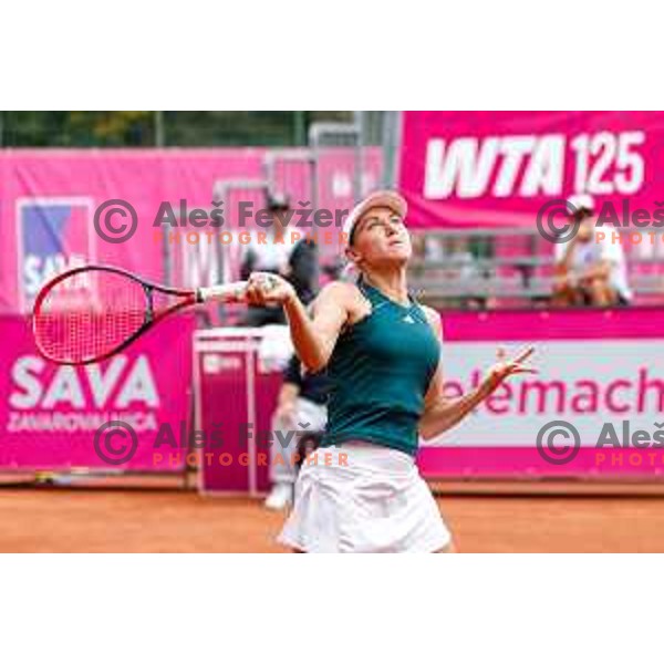 Kaja Juvan (SLO) competes at Zavarovalnica Sava, WTA 125, Ljubljana, Slovenia on September 11, 2025