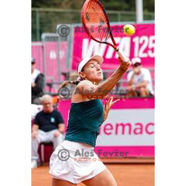 Kaja Juvan (SLO) competes at Zavarovalnica Sava, WTA 125, Ljubljana, Slovenia on September 11, 2025