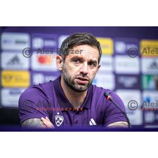 Radomir Djalovic, head coach of NK Maribor at the press conference in Ljudski vrt, Maribor, Slovenia on September 12, 2025. Photo: Jure Banfi