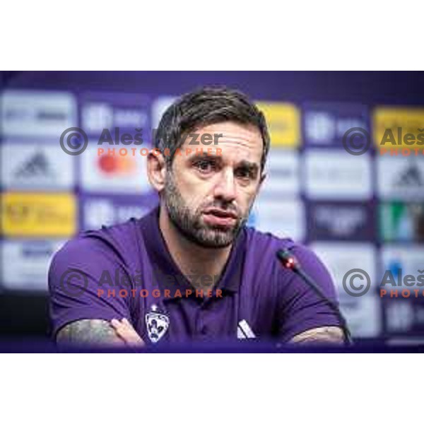 Radomir Djalovic, head coach of NK Maribor at the press conference in Ljudski vrt, Maribor, Slovenia on September 12, 2025. Photo: Jure Banfi