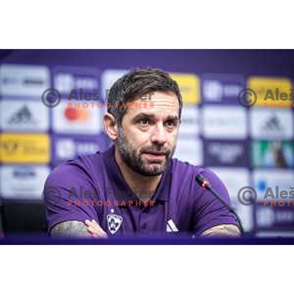 Radomir Djalovic, head coach of NK Maribor at the press conference in Ljudski vrt, Maribor, Slovenia on September 12, 2025. Photo: Jure Banfi